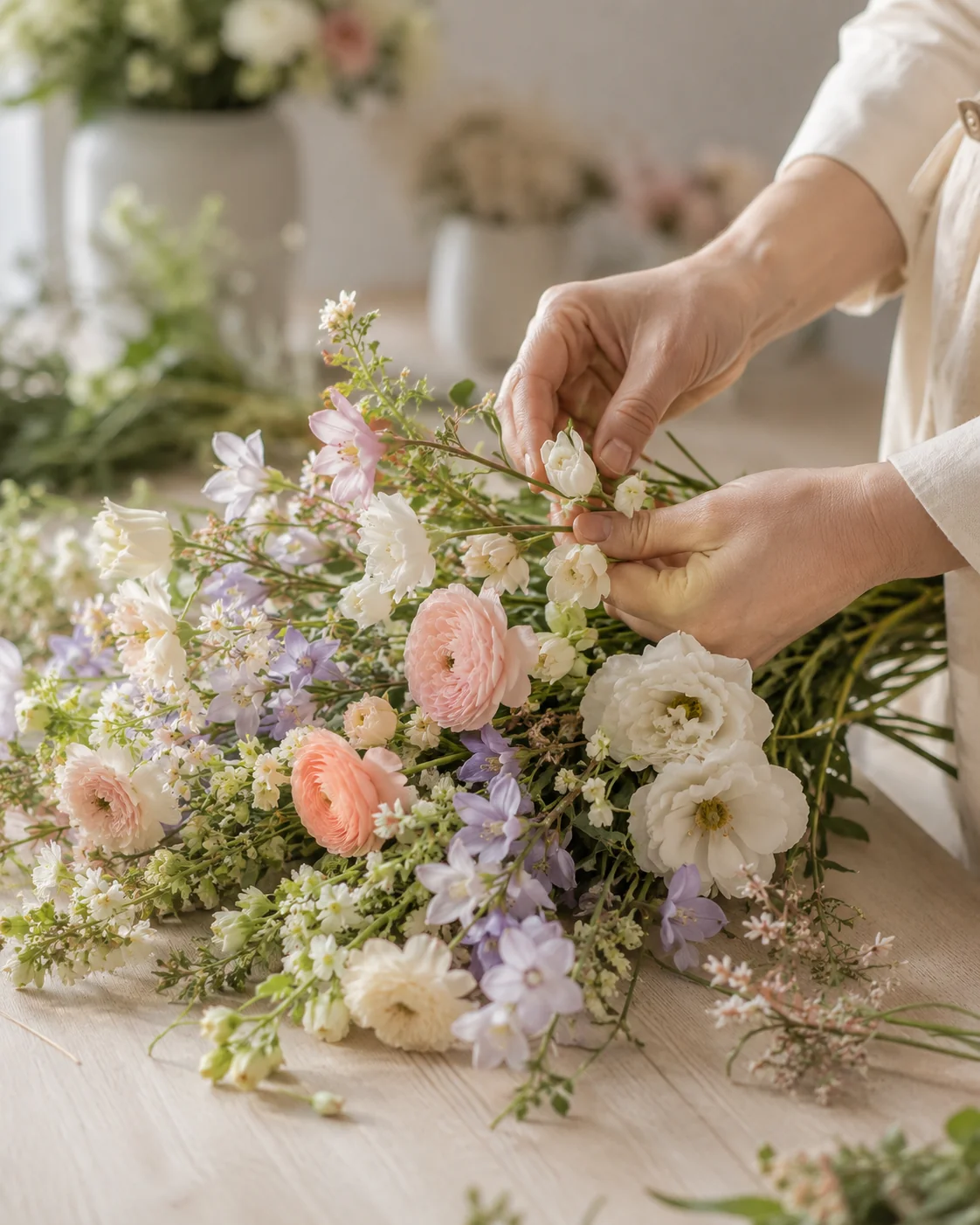 季節の花を、手仕事で